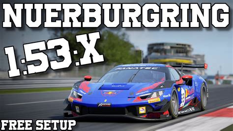 NEW FERRARI 296 GT3 1 53 8 Nürburgring Hotlap free Setup Assetto