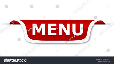 Red Banner Menu Word 3d Rendering Stock Illustration 2206956757 | Shutterstock