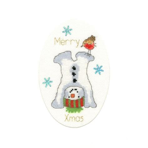 Borduurpakket Kerstkaart Frosty Fun Bothy Threads Happy Crafts