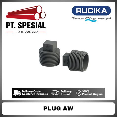 Jual Plug Pvc AW Dop Drat Luar PVC Rucika Plug AW PVC Plug AW Rucika