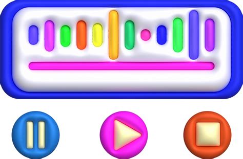 3d Illustration Dynamic Sound Wave Radio Frequency Modulation Music