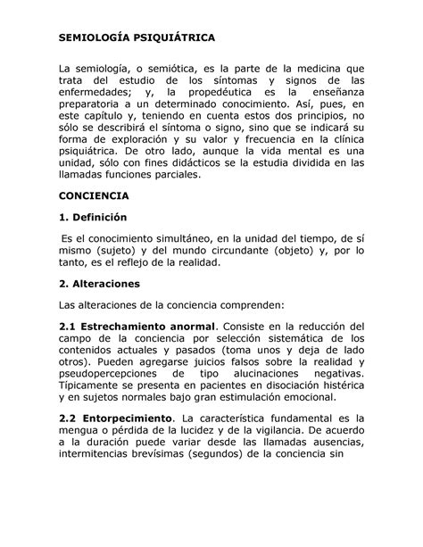 Semiologia 01 1 SEMIOLOGÕA PSIQUITRICA La semiologÌa o semiÛtica