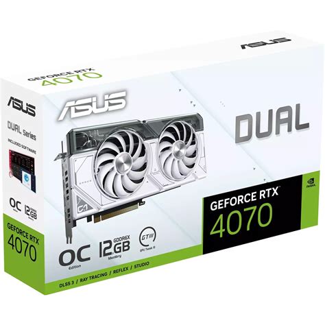 Видео карта Asus Geforce Rtx 4070 12gb Dual White Oc Dlss 3 Gddr6x 192bit Hdmi 3 X