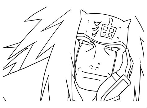 Smiling Jiraiya Coloring Page Download Print Or Color Online For Free