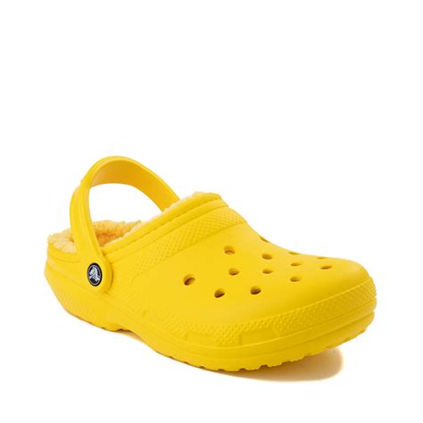 Crocs Classic Fuzz Lined Clog Lemon Journeys