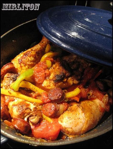 Cocotte De Poulet Lespagnol Et Piperade Au Chorizo Mirliton