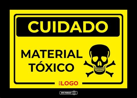 Señal Precaución Material Tóxico Vector Premium