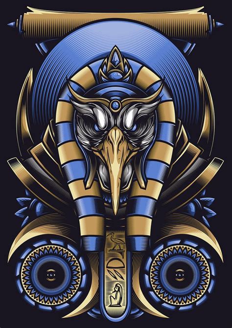 Illustration Of Egyptian God Thoth Egyptian Gods Ancient Egyptian