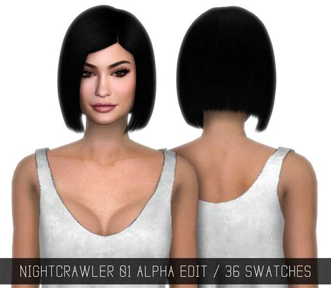 Simpliciaty Nightcrawler Alha Edit Hair Sims Hairs