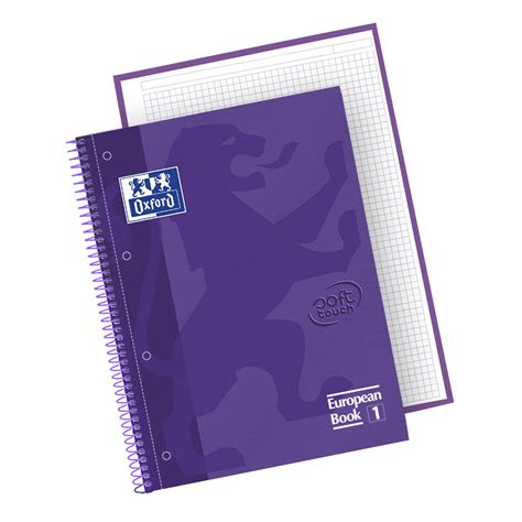 Cuaderno A4 Microperforado Oxford Soft Touch Vivos 80 hojas Cuadrícula