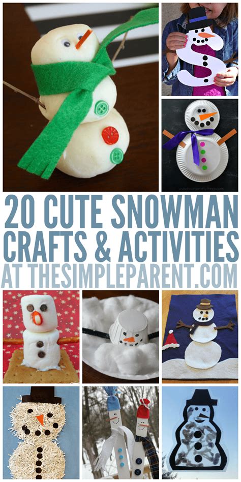 20 Cute Snowman Crafts For Kids • The Simple Parent