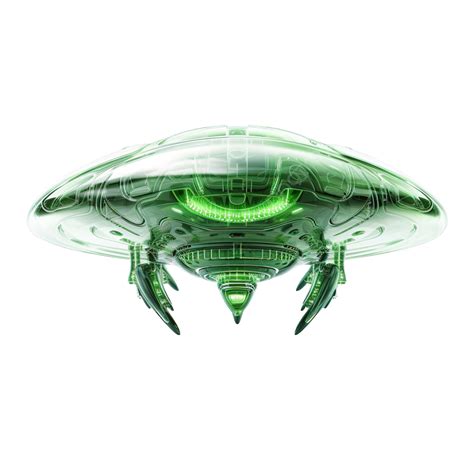 Green Alien Spaceship Ufo Ai Generative Ufo Alien Spaceship Png