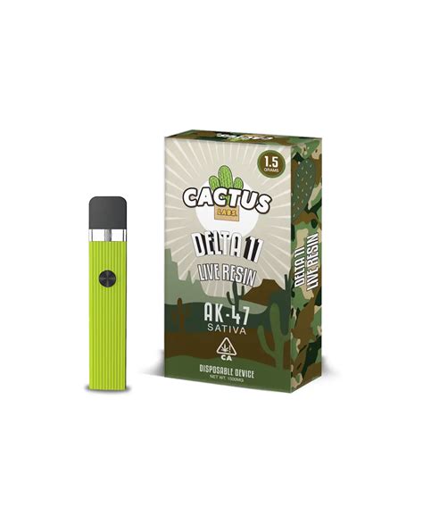 Cactus Delta 11 Live Resin Ak 47 Sativa 15g Disposable The Cactus Labs