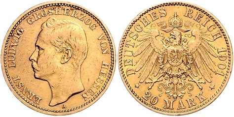 NumisBids Emporium Hamburg Auction 98 Lot 3038 HESSEN Ernst Ludwig