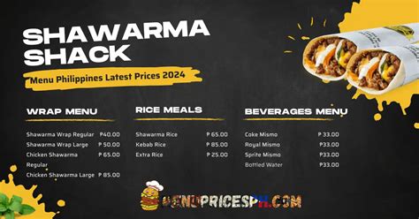 Shawarma Shack Menu Philippines Latest Prices 2025