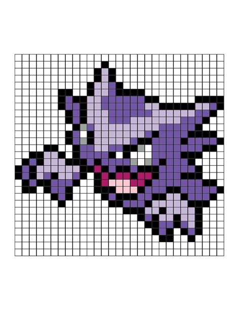 Pokemon Gastly Pixel Art Artofit