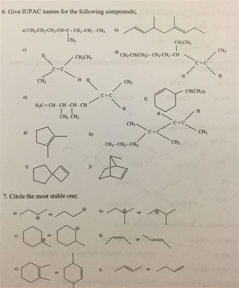 OneClass Write The Names Of The Following Compounds Ch3 Ch Ch2