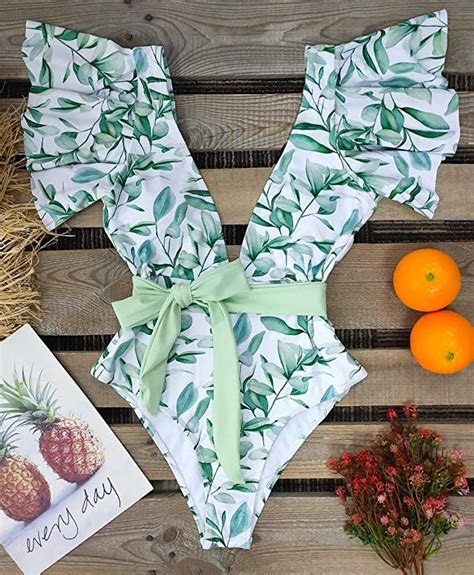 Swimsuits Outfits Bikini Outfits Women Swimsuits Bikini Swimsuits Swimwear Flounce Swimsuit