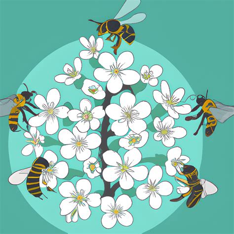 Bees And Blossoms Vector Art Creative Fabrica