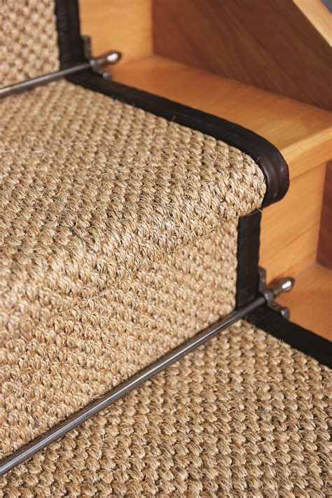 Sisal Vintage Stair Runner With Stair Rod Detail Stair Runner Carpet