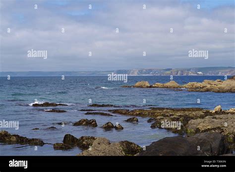 Looking West From Hope Cove Towards Thurlestone And Burgh Island Sea