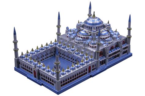 Microworld 3d Metal Puzzle Turkey Blue Mosque Architecture