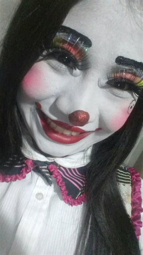 Female Clown Whiteface Clowns Makeup Quick Beautiful Make Up