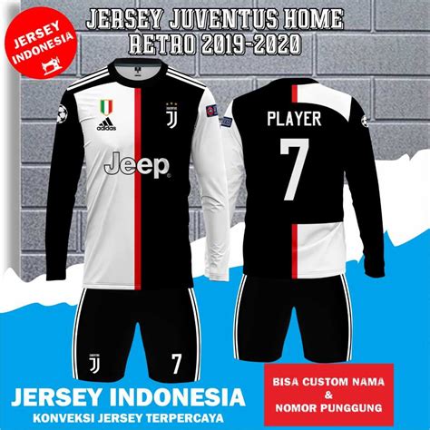 Jual Jersey Sepak Bola Juventus Home Lengan Panjang Ronaldo