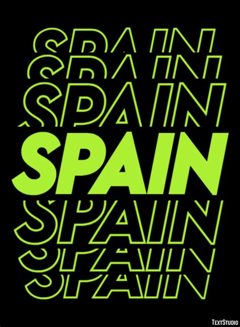 Spain Text Effect And Logo Design Country