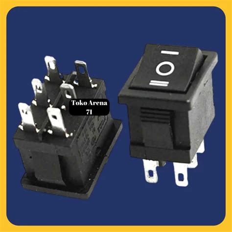 Saklar Rocker Switch Besar Hitam Saklar 6pin 6 Pin Saklar Rocker 6 Kaki