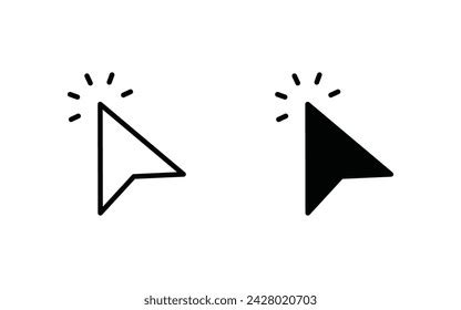 Cursors Icons Click Set Cursors Icon Stock Vector Royalty Free