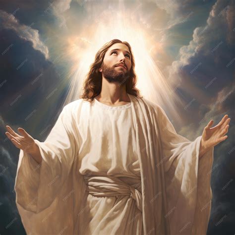 El Encuentro Divino De Jesucristo En Oración Con El Esplendor Celestial
