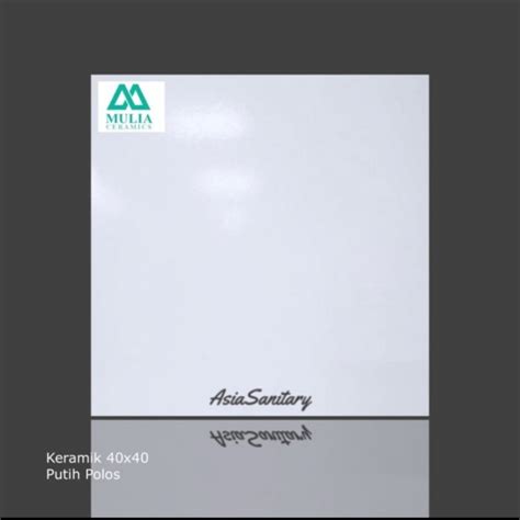 Jual Keramik Lantai Putih Polos 40x40 Mulia Brilliant White KwP