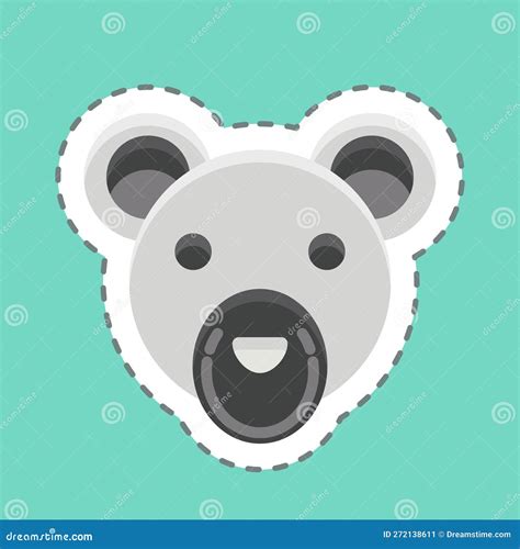 Icon Snow Bear Related To Animal Head Symbol Simple Design Editable