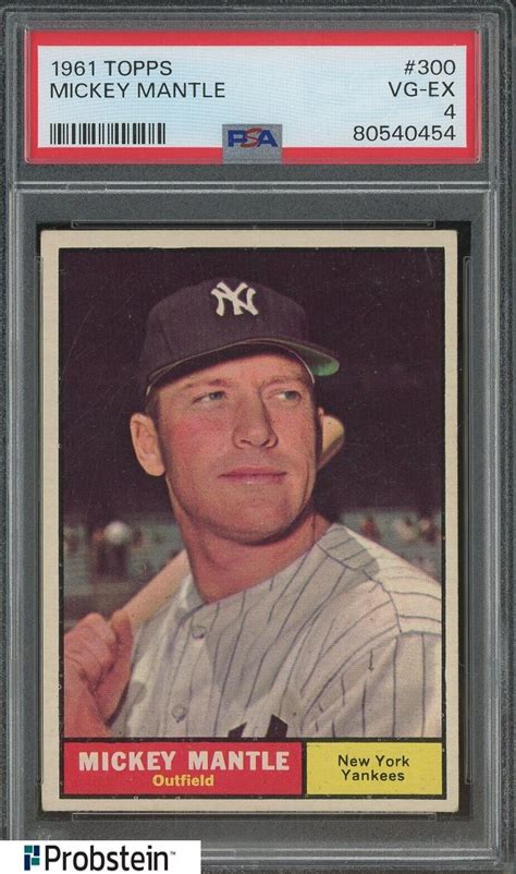 Topps Mickey Mantle New York Yankees Hof Psa Vg Ex Ebay