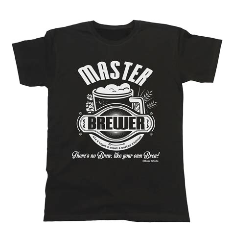 Master Brewer Beer Lager Ale Brew T Shirt Mens Ladies Unisex Fit Funny