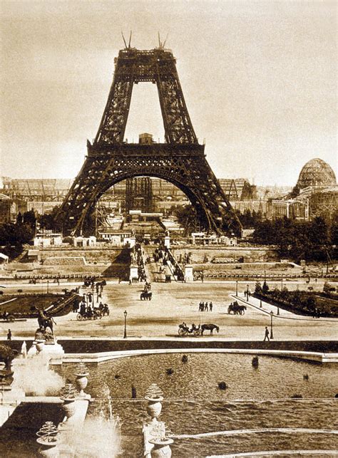 eiffel tower being built Eiffel tower construction 1887-1889 - Dark Images