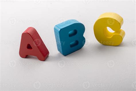 Letras Do Abc Do Alfabeto Na Cor Branca 16795250 Foto De Stock No Vecteezy