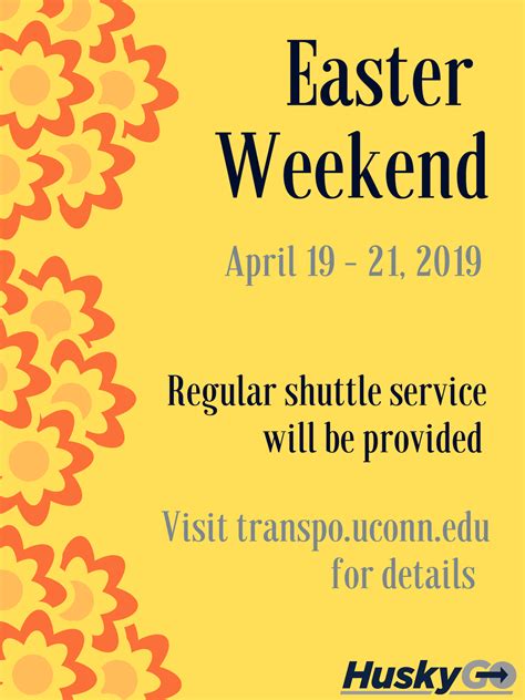 Easter Weekend Services Transportation Services