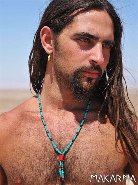 Mens Native American Necklace Aztec Tribal Necklace Beaded Etsy