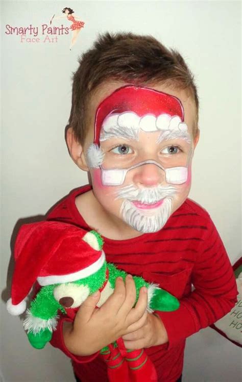 Cute Santa Face Paint Santa Face Face Painting Christmas Designs