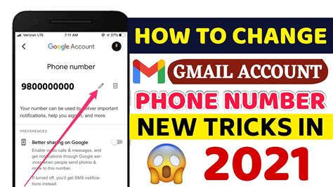 How To Change Gmail Phone Number In Android Mobile New Trick In