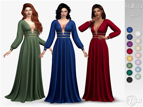 Sifix S Vailea Gown In Sims Wedding Dress Sims Dresses