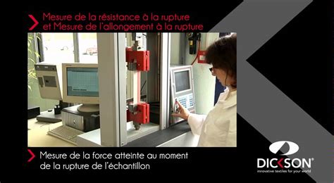 9 16 Mesure de la résistance rupture et allongement Test produit