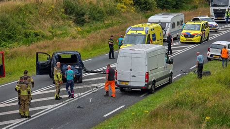 Grote Schade Bij Botsing Tussen Meerdere Voertuigen Op N346 Bij Delden