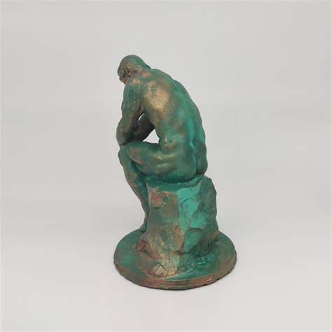 The Thinker Statue By Auguste Rodin Nude Man Sitting Etsy