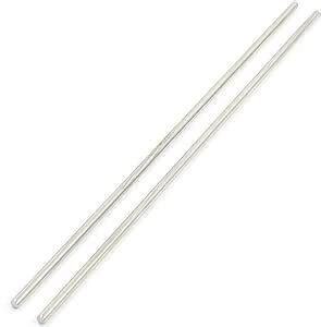 sourcing map 2pcs Tige Acier 2 5 mm de diamètre 150 mm de long barre