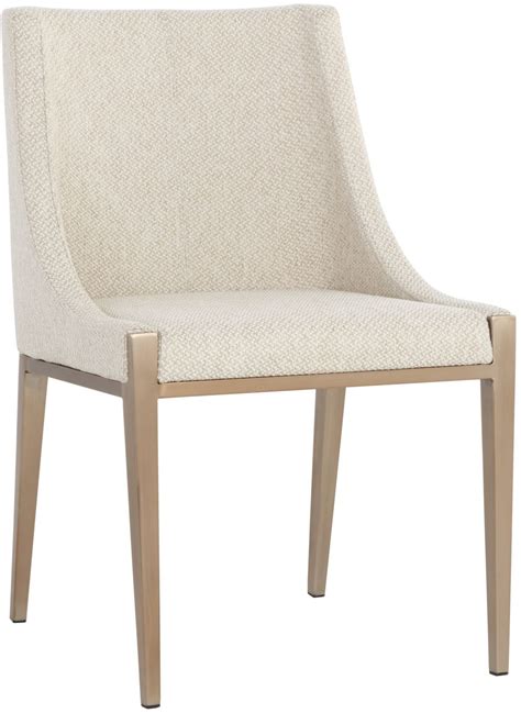 Sunpan Dionne Dining Chair Monument Oatmeal Modern