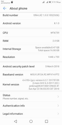 GSM ARIF: HUAWEI DRA-LX2 Y5 PRIME FLASH FILE MT6739 8.1 FRP FIX DEAD ...