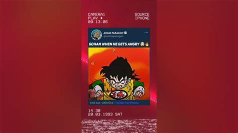 When Gohan Gets Angry 🤯🔥 Dragonball Dbs Dbz Dragonballz